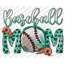 Leopard Baseball Mom Sublimation Design,Western Baseball Mom,Leopard Mom,Sport Mom Sublimation,Digital Download,Western