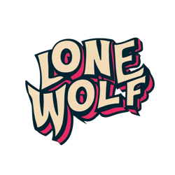 A text Lone Wolf with a melancholic typography
