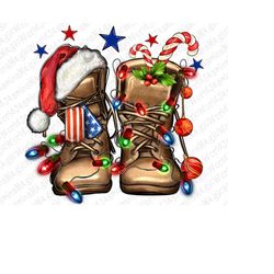 Christmas Army Veteran Boots Png Sublimation Design, Army Veteran Boots Png, 4th of July Png, Christmas Veteran Png, Dig