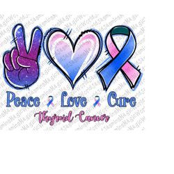 Peace Love Cure Thyroid Cancer,Thyroiid Cancer png ,Peace Love Cure , Sublimation Deisgn, Digital Downloads