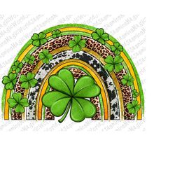 Western St. Patrick's Rainbow Png Sublimation Design, St. Patrick's Day Png, St. Patrick's Day Rainbow Png,Shamrock Png,
