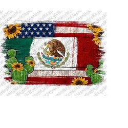 mexican american flag background png, mexican flag png sublimation designs,mexicana png, instant digital download, cactu