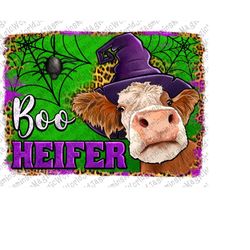 Boo Heifer PNG, Halloween Design, Digital Download, Leopard Png, Halloween PNG, Western Heifer Png, Digital Download, Di