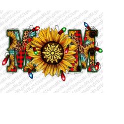 Christmas Sunflower Mom Png Sublimation Design, Christmas Mom Png, Western Christmas Png, Western Mom Png,Sunflower Mom