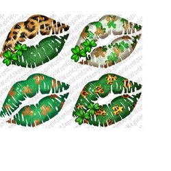 St. Patricks Day Lips PNG Sublimation Designs Bundle, Shamrock Lucky Lips,Irish Lips Sublimation Download, Kiss png, Ins