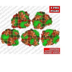 Christmas pattern cookie patches design, western patches png, Christmas pattern png, Christmas cookie patches png,sublim