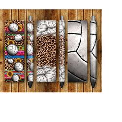 leopard volleyball pen wraps png sublimation design, serape volleyball pen wraps png, leopard pen wrap png, western voll