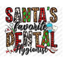 Santa's favorite dental hygienist png sublimation design download, Christmas dentist Png, Santa's Favorite Png, sublimat