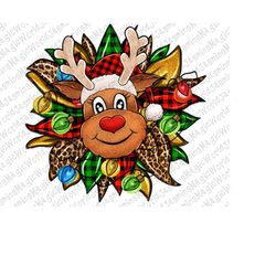 Christmas Reindeer sunflower PNG, Merry Christmas Png, Christmas sunflower Png, Png Sublimation Design, sublimate design
