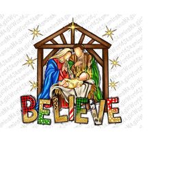 believe holy night baby jesus christmas png sublimation design download,believe holly night png,believe jesus png,sublim