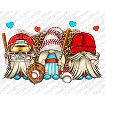 Baseball gnomes png sublimation design download, baseball png, sport gnomies png, leopard baseball gnome png, sublimate