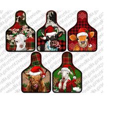 Western Christmas Cow Tag Png Bundle,Christmas Cow Tag Png,Santa Cow Png,Western Cow Tag Png,Cow Clipart,Goat Cow Tag Pn