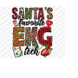 Santa's Favorite EKG Tech png sublimation design download, Christmas png, Santa's Favorite png, Christmas EKG png,sublim
