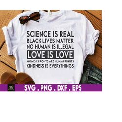 Kindness Is Everything Science is Real, Black Men Woman Civil Rights Svg, Black History Month, Black Lives Matter Svg, B