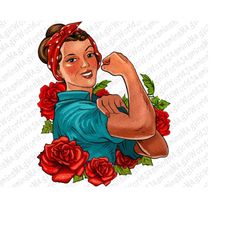 Hispanic Strong Woman With Roses Png Sublimation Design, Latino Countries Png, Latino Celebration Png, Hispanic Heritage