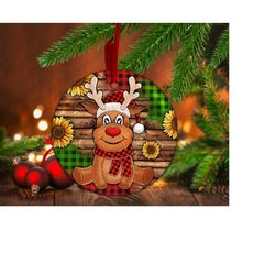 Christmas Cute Reindeer Ornament Png, Christmas Ornament Png, Reindeer Png, Christmas Reindeer Png, Western Christmas, I