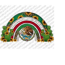 mexican flag rainbow png,cactus and sunflower rainbow png,latina mexican sublimation,cactus png,mexico sublimation,sunfl