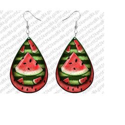 Teardrop Watermelon Earrings Png,Watermelon Png,Teardrop Png,Summer Png,Summer Fruits Png,Sublimation Designs Downloads,