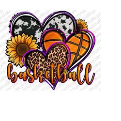 basketball hearts png sublimation design download, sport hearts png, western hearts png,hearts png,basketball png,sublim