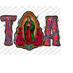 Tia Lady Of Guadalupe Png,Virgen de Guadalupe PNG,Graphic Clip Art, Tia Png, Latina Mexican Sublimation,Guadalupe retro