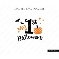 My First Halloween SVG, Halloween Clip Art Svg, Halloween Svg, Halloween Pumpkin Shirt print, Pumpkin SVG, Silhouette Cu