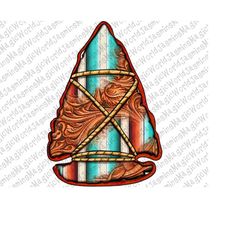 Turquoise Serape Arrowhead Png, Rodeo Design,Sublimation Designs Downloads, Serape,Digital Download, Western Png, Wooden