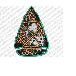 Leopard Cowhide Glitter Arrowhead Png,Rodeo Design,Sublimation Designs,Cowhide Png,Digital Download,Western Png,Turquois