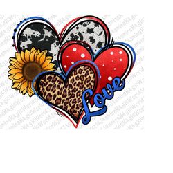 4th of July American hearts png sublimation design download, hearts png design, western hearts png,USA hearts png,sublim