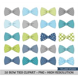 20 Bow Tie Clip art - Bow Ties Clip Art - Invitation, Baby Shower, Web Design, Scrapbooking - Cute Little Man Bow Ties -