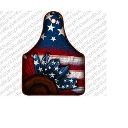 USA Flag Cow Tag Design Png,Sunflower Flag,Usa Flag Cow Tag Png,Cow Show Tag,Patriotic Digital Download Clip-Art,USA Cat