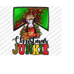Christmas Junkie Hot Cocoa Baby Calf Png Sublimation Design, Merry Christmas Cow Png, Christmas Baby Calf  Png,Junkie Ho