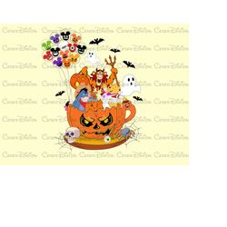 spooky pumpkin cup png, pooh bear co est 1926 png, pooh bear halloween png, spooky honey bear png, honey bear halloween,