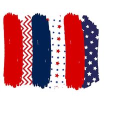 red white blue brush strokes patriotic pattern png instant download