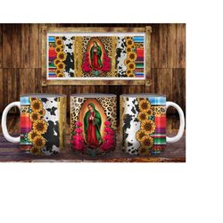 Lady Of Guadalupe 11oz and 15oz Mug PNG Sublimation Designs,Lady of Guadalupe,Mexico Mug Sublimation,11oz Mug Png,15oz M