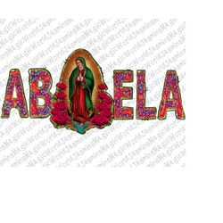 Abuela Our Lady Png,Virgen de Guadalupe PNG, Graphic Clip Art, Latina Mexican Sublimation,Guadalupe retro png, Virgin Ma
