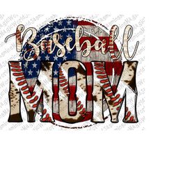 american baseball mom sublimation design, baseball mom png, mothers day png,cowhide png, 4th of july png,digital downloa