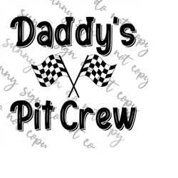 Daddy's Pit Crew Dirt Racing SVG PNG instant download