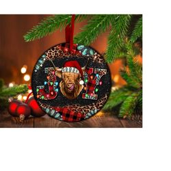 Joy Cow Christmas Png Christmas Ornament Design, Joy png, Cow png, Christmas cow png, ornament png, sublimate designs do