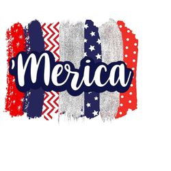 merica red white and blue brush strokes stars glitter chevron png instant download