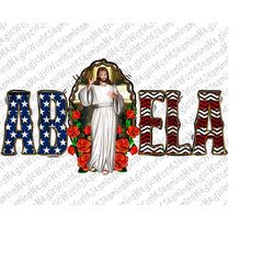 Abuela Our Lady Png, Jesus with American Background PNG, Mothers day png, Latina Mexican Sublimation, Jesus retro png, J