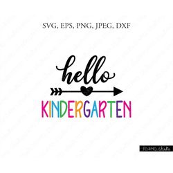 Hello Kindergarten Svg, Hello Kindergarten, Kindergarten Svg, Hello Kindergarten Clipart, SVG Files, Cricut, Silhouette