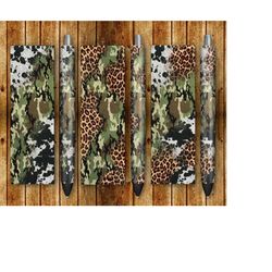 cowhide leopard camouflage pen wraps png sublimation design,camouflage pen wrap png, western leopard pen wrap png, insta