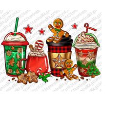 Christmas cookies coffee cups png sublimation design download,Gingerbread coffee cup png,Christmas coffee cup png,sublim