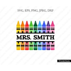 Crayon SVG, Crayons Svg, Crayons Monogram Svg, School Svg, Teacher Svg,  Crayons Clipart, SVG Files, Cricut, Silhouette