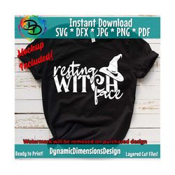 Witch SVG, Resting Witch Face svg, Cutting File, Dont make me, Witch shirt, Halloween svg, Witch Cutting Files, Witch sv