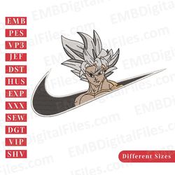 Nike Swoosh Goku Dragon Ball embroidery design