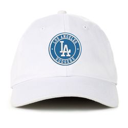 MLB Los Angeles Dodgers Logo Embroidered Baseball Cap, MLB Team Embroidered Hat, Dodgers Embroidery Baseball Cap