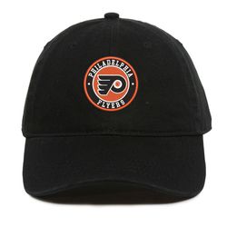 NHL Philadelphia Flyers Team Logo Embroidered Baseball Cap, NHL Embroidered Hat, Flyers Embroidery Baseball Cap