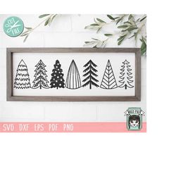 Christmas Trees SVG file, Row of Trees SVG File, Simple Christmas Tree Cut File, Christmas Cut File, Christmas Svg files