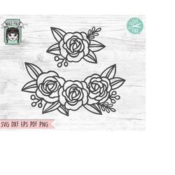 Flower SVG Files, Flower Border SVG, Floral SVG files, Flower cut file, Flower Frame svg, Flower Flourish, Floral Cut fi